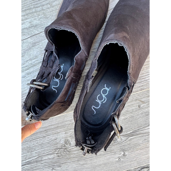 Women's Sugar Black Ankle Boots Size 7.5 - Picture 7 of 13